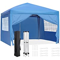 Femor Cenador Plegable Impermeable 3x3m-Cenadores para Jardin-Gazebo Plegable Protección UV 50-Carpas y Cenadores con 4…
